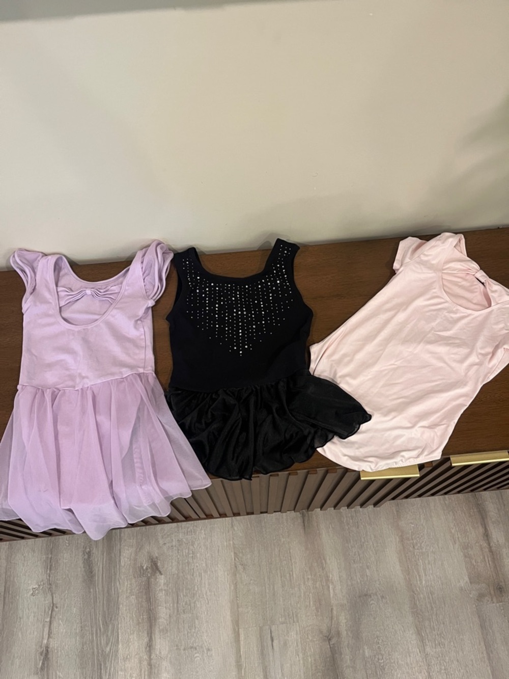 Kids Black Dance Leotard with Skirt - Brand Unknown